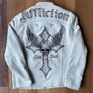 Vintage Gothic Affliction leather jacket (LIMITED EDITION)